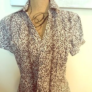 Express animal print blouse